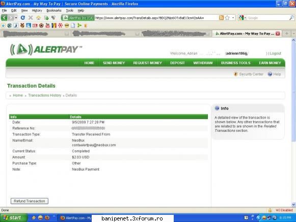 cel mai serios site ptc. prima plata la 2$ instant in alertpay sau paypal neobux
